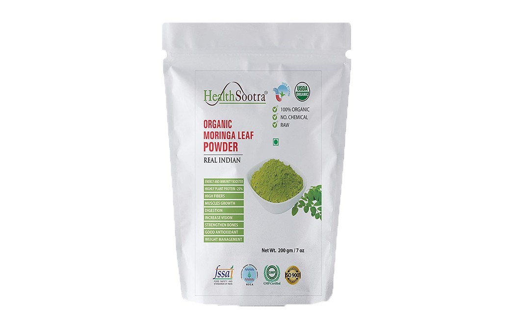 Healthsootra Organic Moringa Leaf Powder    Pack  100 grams